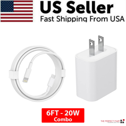 USB-C 20W PD Adapter with Cable – Fast Charger Kit for iPhone 11-14 & More