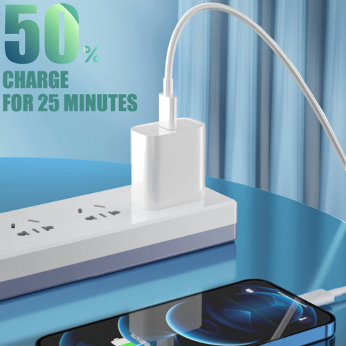 USB-C 20W PD Adapter with Cable – Fast Charger Kit for iPhone 11-14 & More