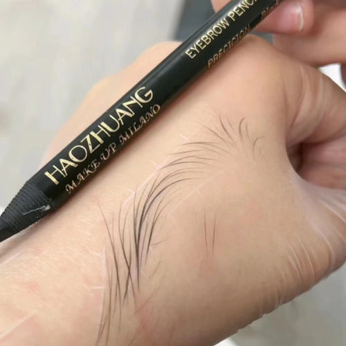 1 lápis de sobrancelhas à prova de água de longa duração com pincel – Lápis de sobrancelhas removível para microblading para uma modelação precisa