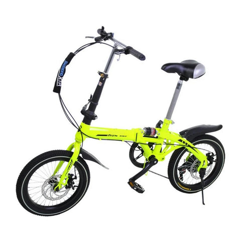 Foldable Bicycle,16" Wheel x 2.12 Cm, 7-Speed Transmission, Adjustable And Variable Speed