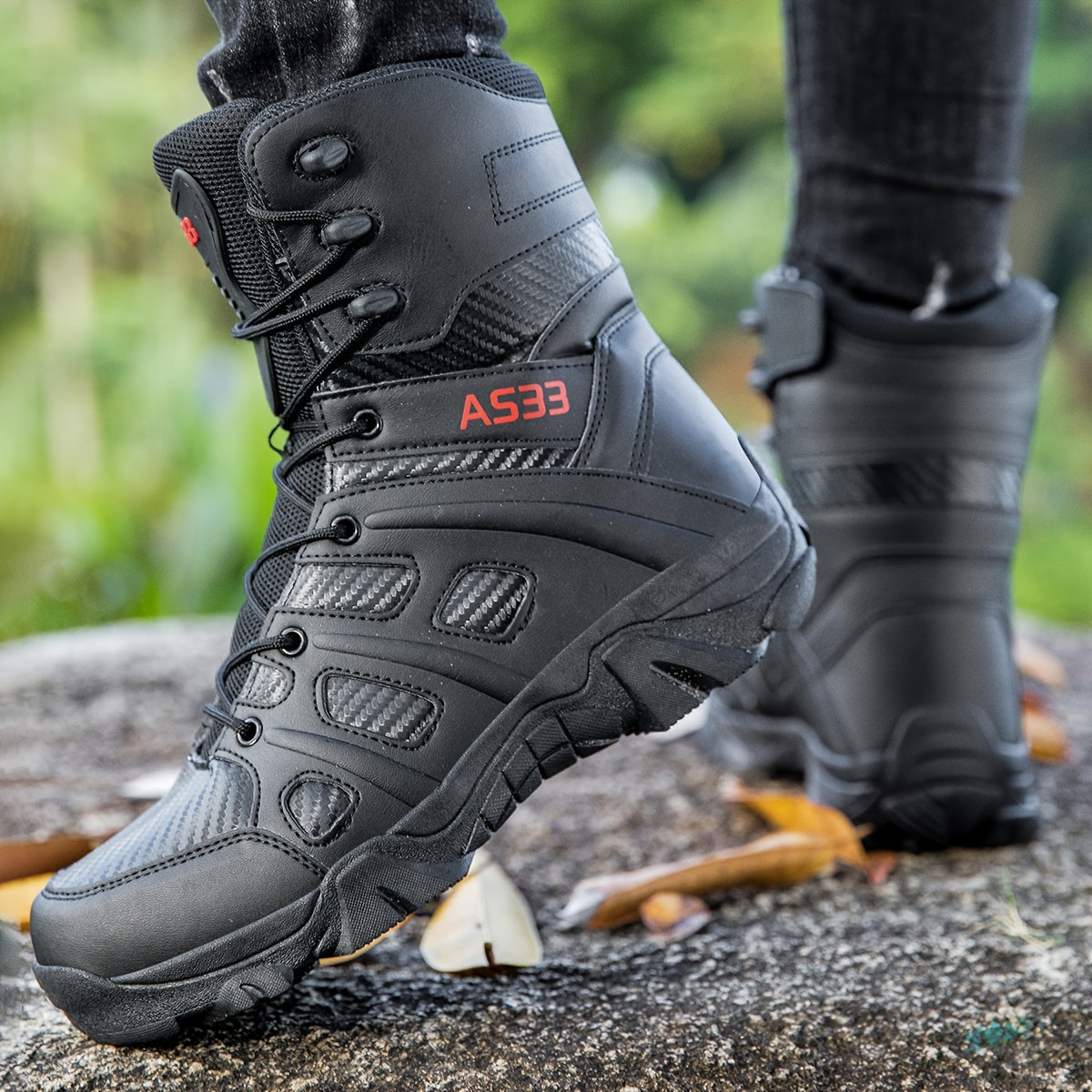 Botas de caminhada para homem – Calçado de caminhada antiderrapante e resistente ao desgaste