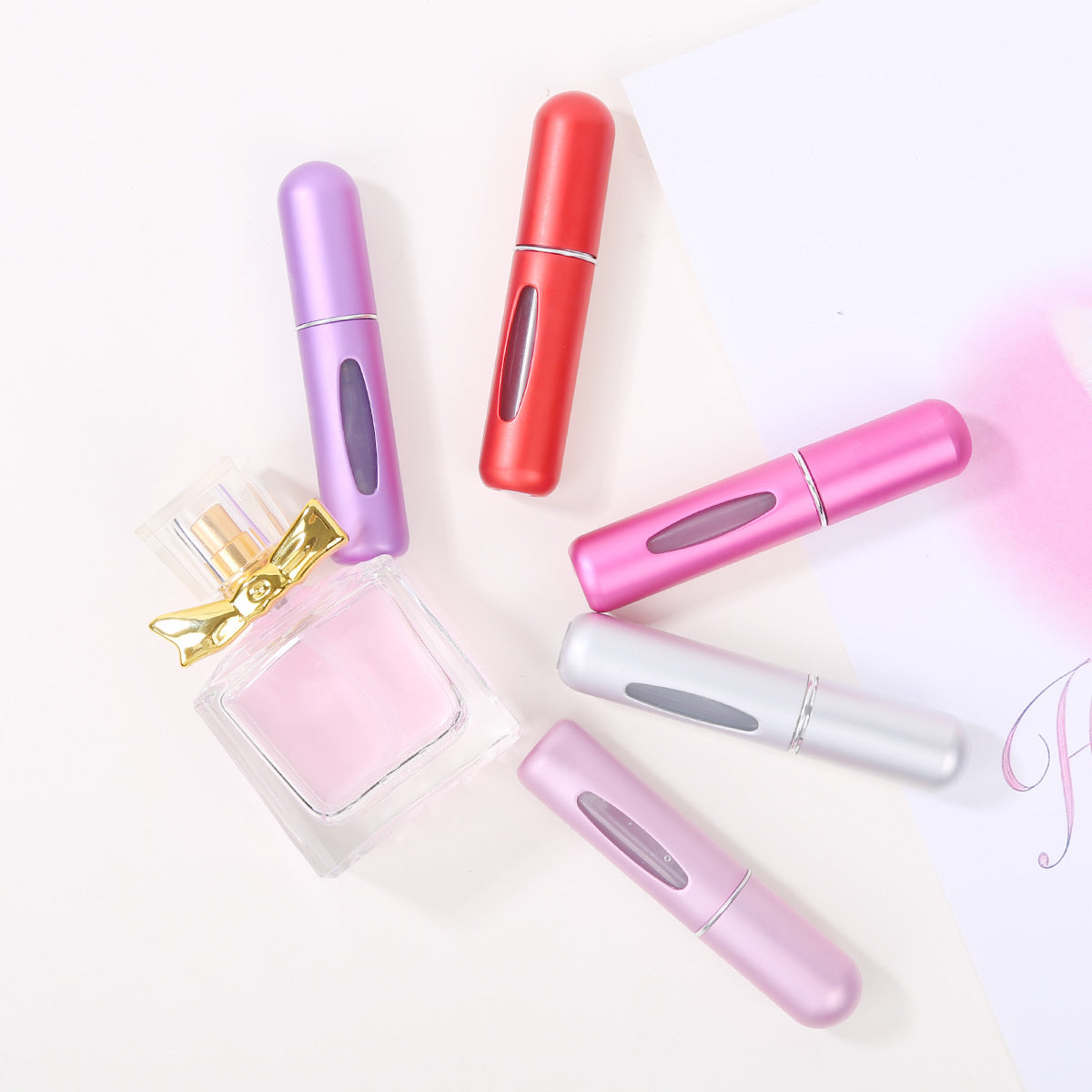 Mini atomizador de perfume portátil – frasco de spray de viagem recarregável de 5 ml