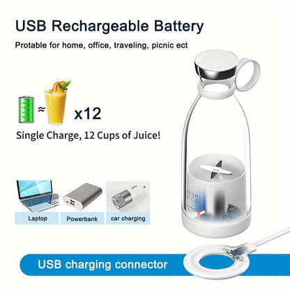 11.83oz Portable Electric Wireless Mini Fruit Blender Juicer - Perfect for On-the-Go!