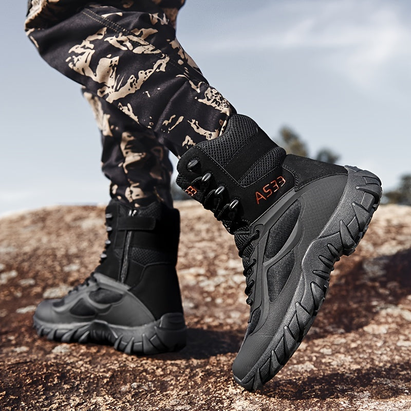 Men's Tactical Hiking Boots – Shock-Absorbing, Non-Slip Rubber Sole, Ergonomic Design, All-Terrain, All-Weather