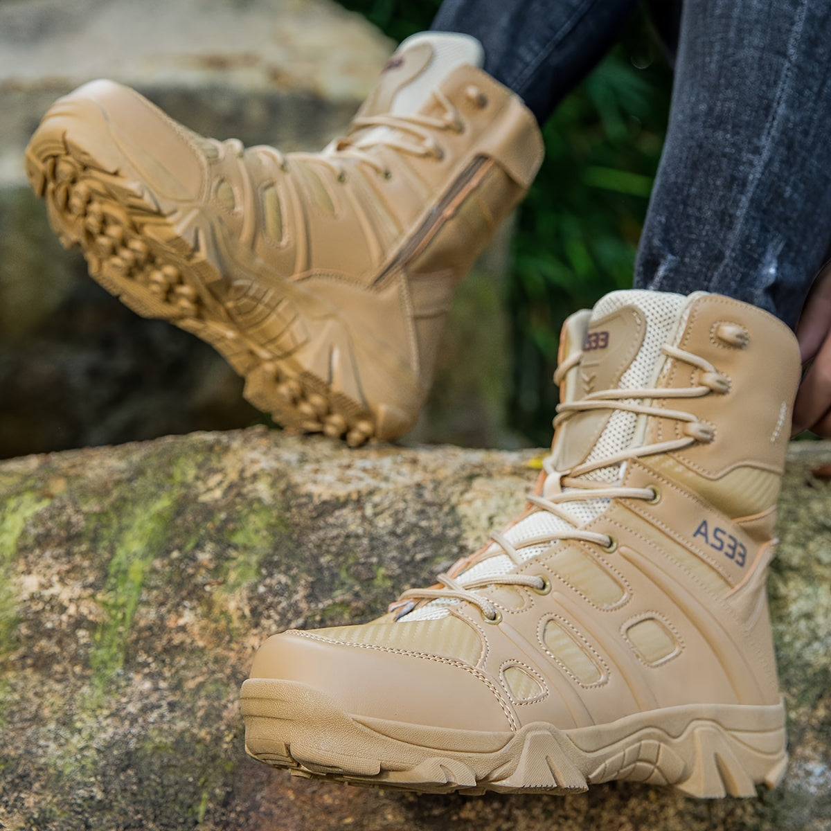 Botas de caminhada para homem – Calçado de caminhada antiderrapante e resistente ao desgaste