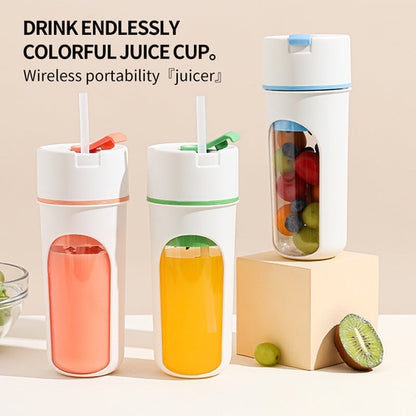 Portable USB Rechargeable Electric Juicer Blender – 380ml Wireless Fruit Smoothie Maker