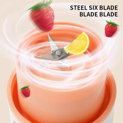 Portable USB Rechargeable Electric Juicer Blender – 380ml Wireless Fruit Smoothie Maker