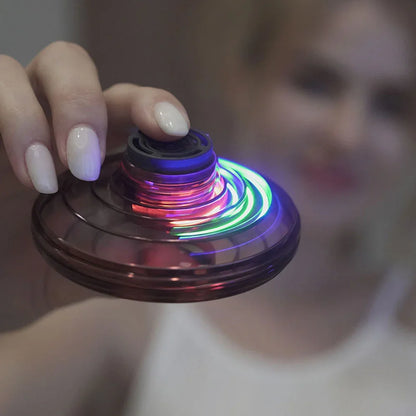 Drone voador mágico UFO Spinner – Orbe voadora com iluminação LED e comando manual para crianças e adultos