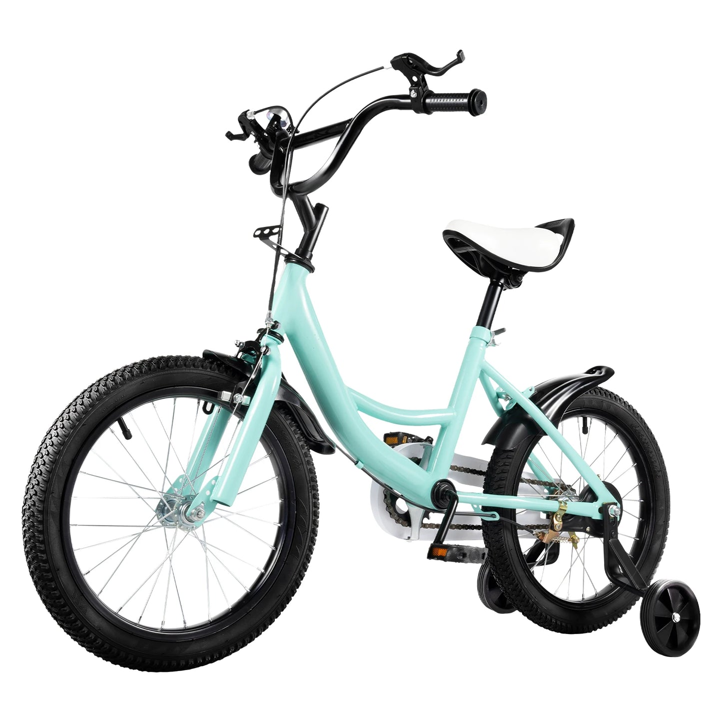 16 Inch Bike Children's Bicycle Beginner Bike Adjustable Height Outdoor Indoor Carbon Steel Kids Bike with Assist Wheel