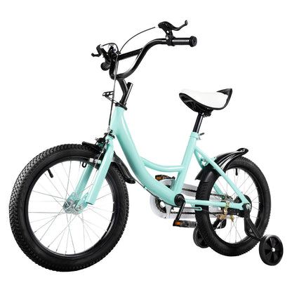 16 Inch Bike Children's Bicycle Beginner Bike Adjustable Height Outdoor Indoor Carbon Steel Kids Bike with Assist Wheel