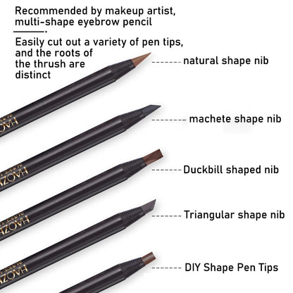 1pcs Long-Lasting Waterproof Eyebrow Pencil with Brush – Microblading Peel-Off Brow Pencil for Precise Shaping