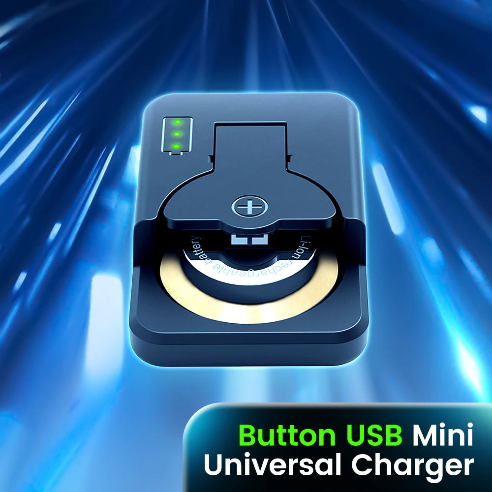 Type-C Rechargeable Button Battery Charger – Compact & Fast-Charging Solution for CR2032/LIR2032 Cells