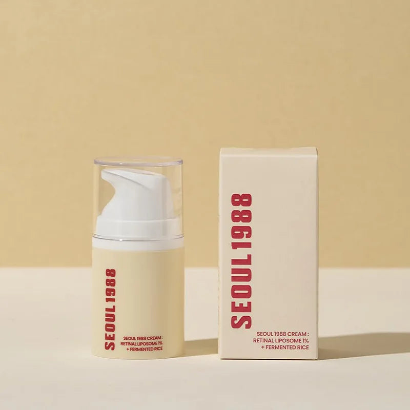 Conjunto de cuidados da pele coreano SEUL 1988 - Creme de olhos com retinol, sérum com ginseng e niacinamida, produto de limpeza, branqueia linhas finas e olheiras