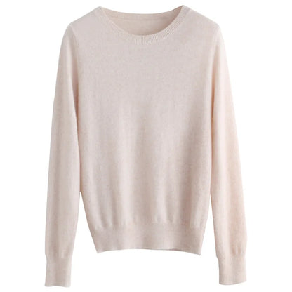 Basic Knitted O-Neck Autumn Winter Sweater Women 2025 Long Sleeve Soft Warm Sweater Korean Simple Solid Color Versatile Pullover
