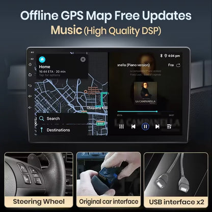 Junsun Wireless CarPlay Android Auto Car Radio For Mercedes Benz Smart Fortwo 451 2005 - 2010 GPS Multimedia 2din Systems Stereo