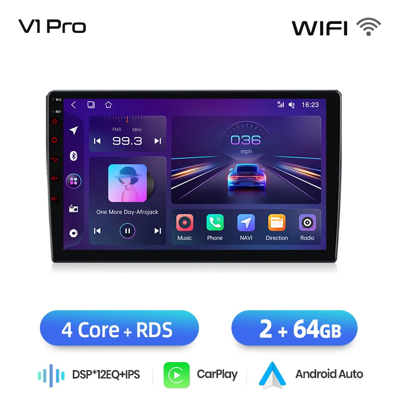 Junsun Wireless CarPlay Android Auto Car Radio For Mercedes Benz Smart Fortwo 451 2005 - 2010 GPS Multimedia 2din Systems Stereo