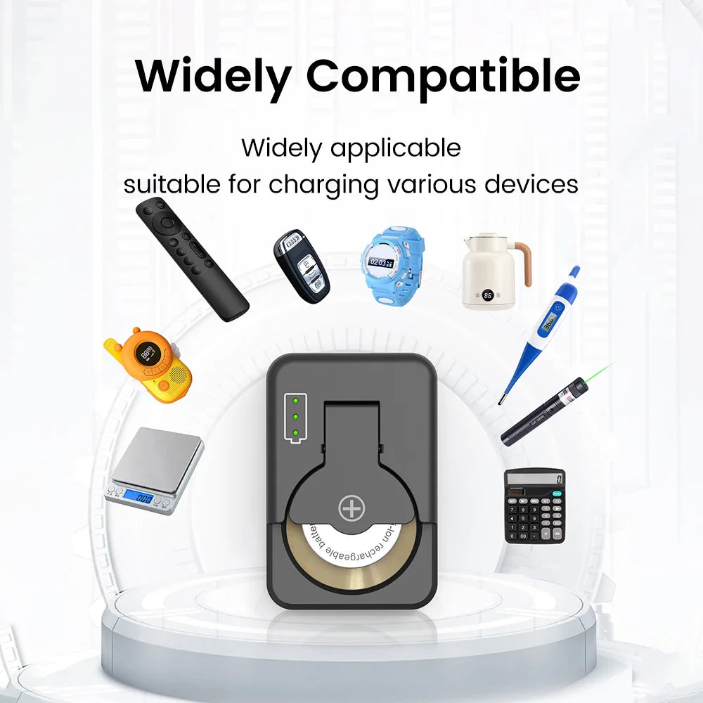 Type-C Rechargeable Button Battery Charger – Compact & Fast-Charging Solution for CR2032/LIR2032 Cells