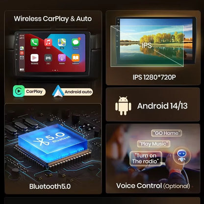 Junsun Wireless CarPlay Android Auto Car Radio For Mercedes Benz Smart Fortwo 451 2005 - 2010 GPS Multimedia 2din Systems Stereo