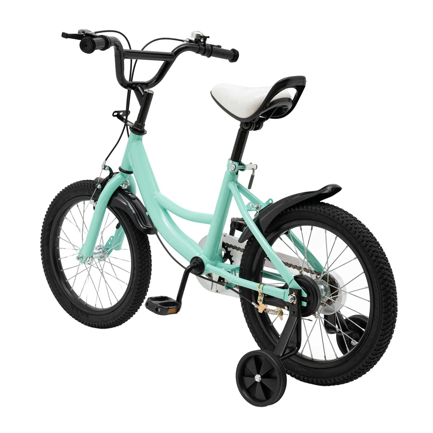 16 inch Children's Bicycle with Training Wheel for 5-8 Year-Old Kids, 100-135cm Height Adjustable Bike Bearing 50KG