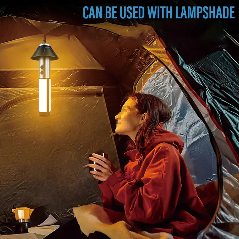2-in-1 Camping Flashlight & Lantern | Waterproof, USB Rechargeable