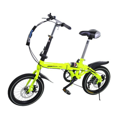 Foldable Bicycle,16" Wheel x 2.12 Cm, 7-Speed Transmission, Adjustable And Variable Speed