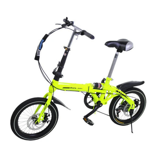 Foldable Bicycle,16" Wheel x 2.12 Cm, 7-Speed Transmission, Adjustable And Variable Speed