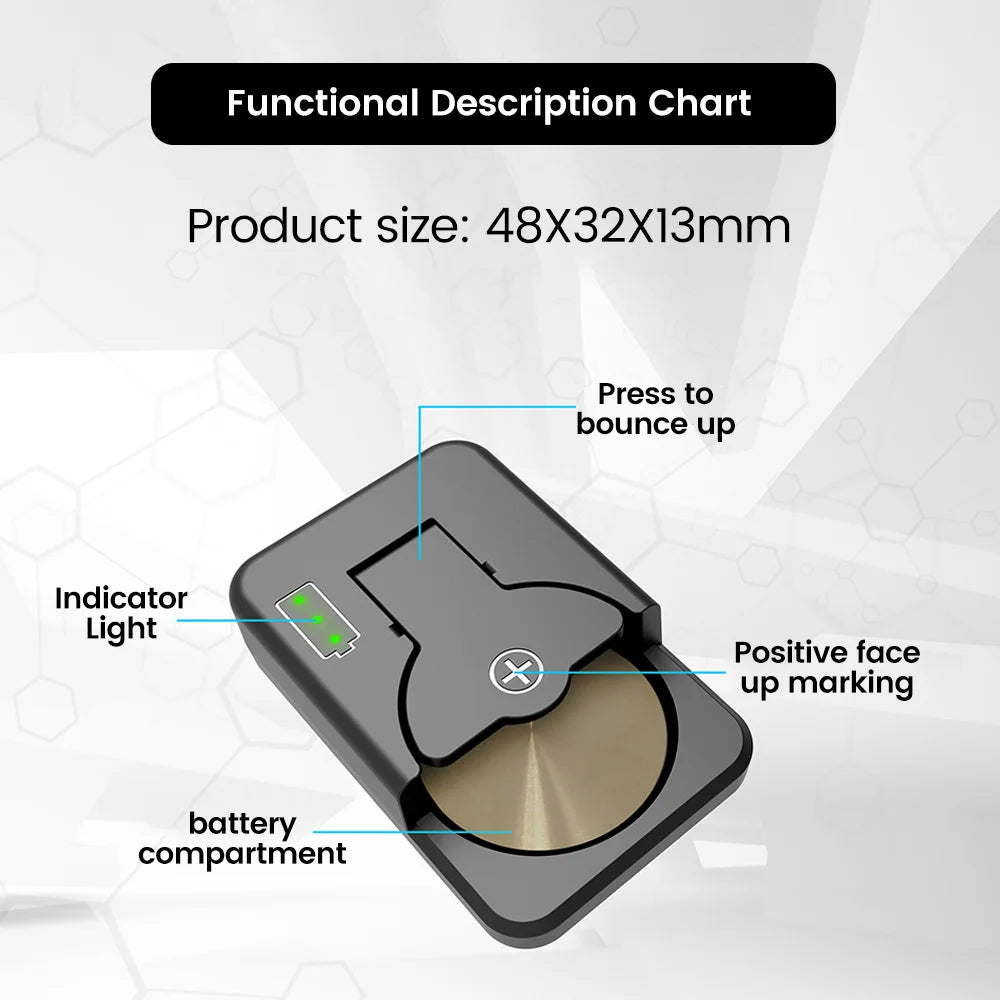 Type-C Rechargeable Button Battery Charger – Compact & Fast-Charging Solution for CR2032/LIR2032 Cells