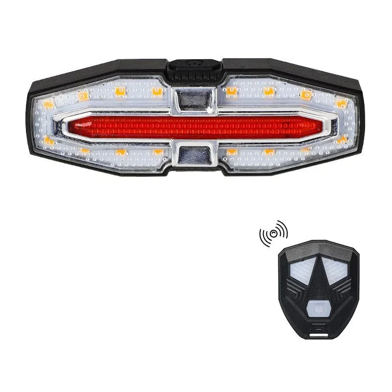 Bike Tail Light with Turn Signals Wireless Remote Control Led Bicycle Rear Light USB Rechargeable Safety Warning Cycling Lights