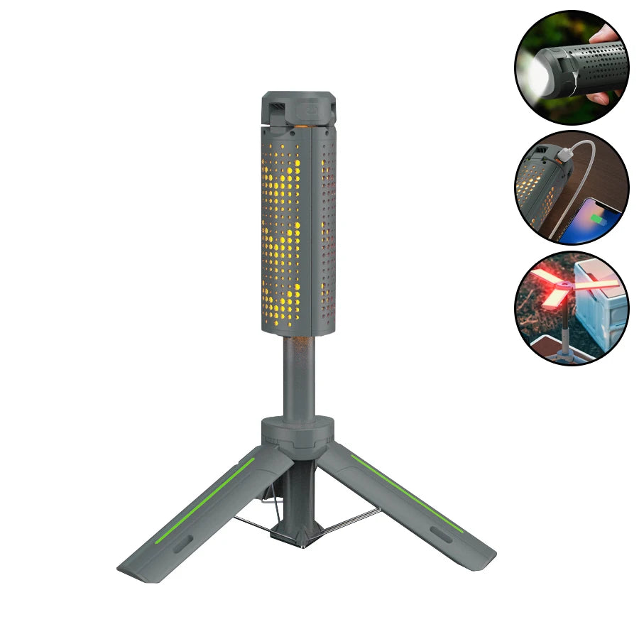 2-in-1 Camping Flashlight & Lantern | Waterproof, USB Rechargeable