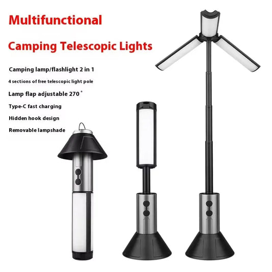 2-in-1 Camping Flashlight & Lantern | Waterproof, USB Rechargeable