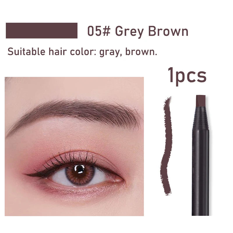 1pcs Long-Lasting Waterproof Eyebrow Pencil with Brush – Microblading Peel-Off Brow Pencil for Precise Shaping