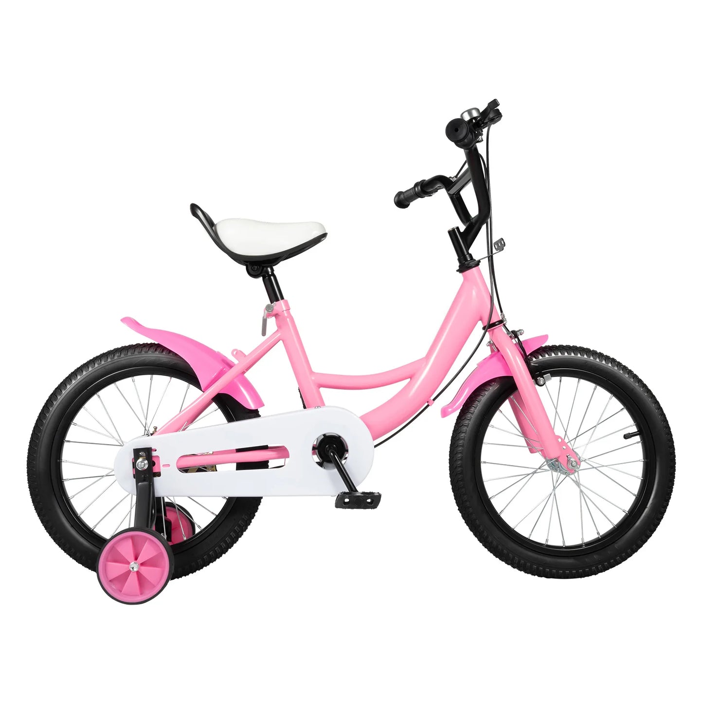 16 Inch Bike Children's Bicycle Beginner Bike Adjustable Height Outdoor Indoor Carbon Steel Kids Bike with Assist Wheel
