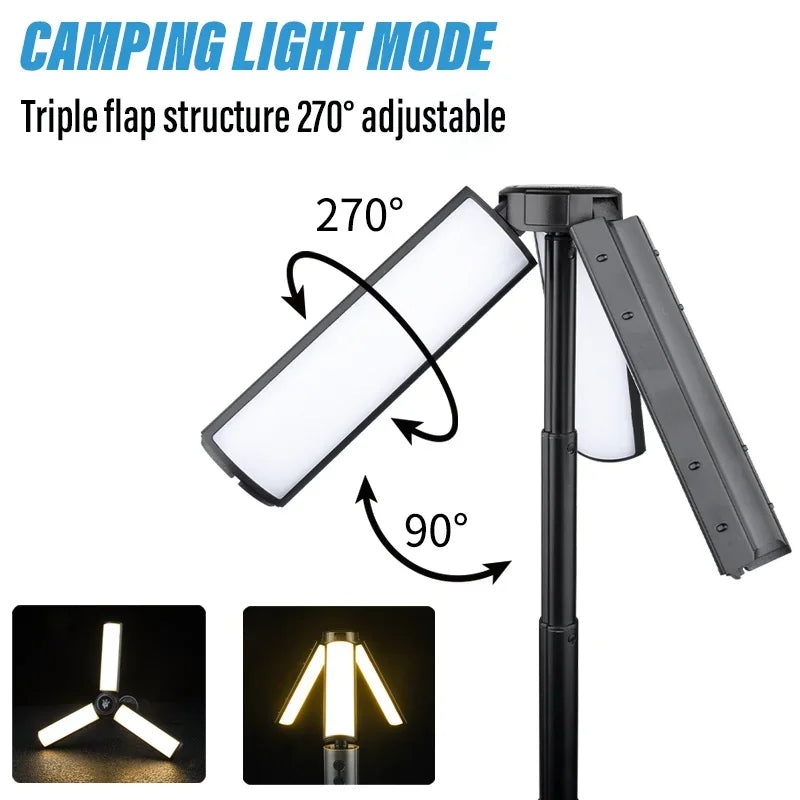 2-in-1 Camping Flashlight & Lantern | Waterproof, USB Rechargeable