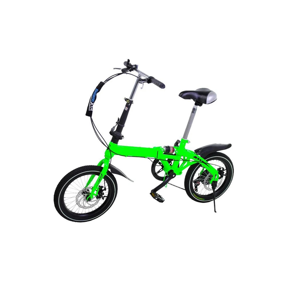 Foldable Bicycle,16" Wheel x 2.12 Cm, 7-Speed Transmission, Adjustable And Variable Speed