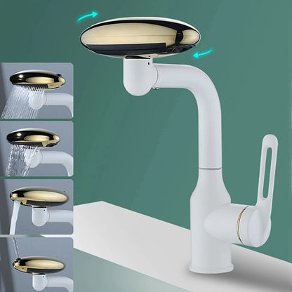 Torneira tipo cascata giratória multimodo 360° – Torneira misturadora elegante para lavatório de casa de banho