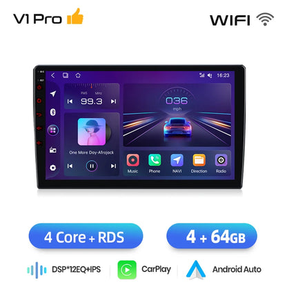 Junsun Wireless CarPlay Android Auto Car Radio For Mercedes Benz Smart Fortwo 451 2005 - 2010 GPS Multimedia 2din Systems Stereo