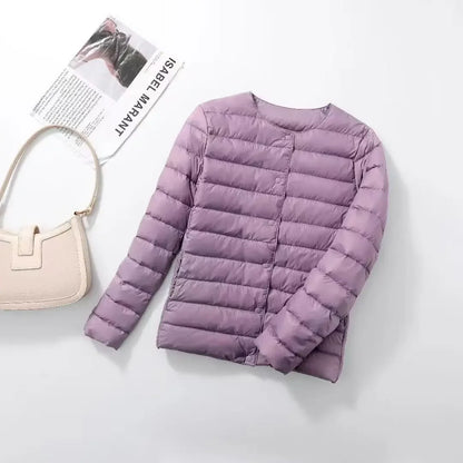 9 Color Women Puffer Jackets 90% Ultra Light Duck Down Women Matt Fabric Lightweight Coat Warm Female Windbreaker Parka
