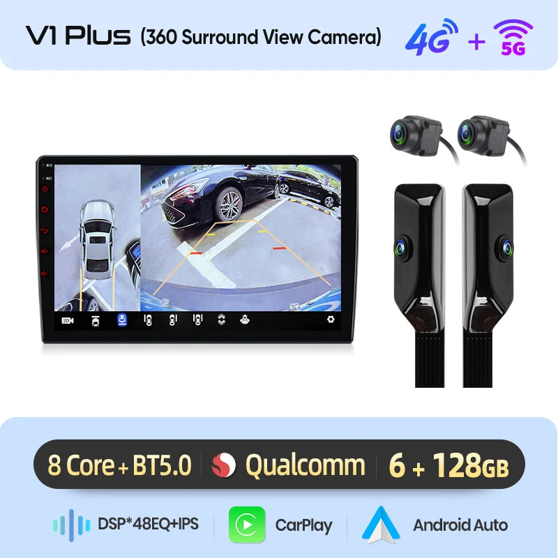 Junsun Wireless CarPlay Android Auto Car Radio For Mercedes Benz Smart Fortwo 451 2005 - 2010 GPS Multimedia 2din Systems Stereo