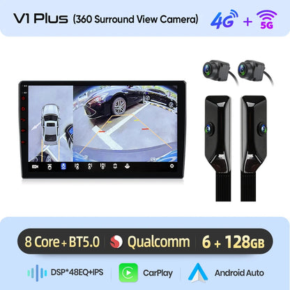 Junsun Wireless CarPlay Android Auto Car Radio For Mercedes Benz Smart Fortwo 451 2005 - 2010 GPS Multimedia 2din Systems Stereo