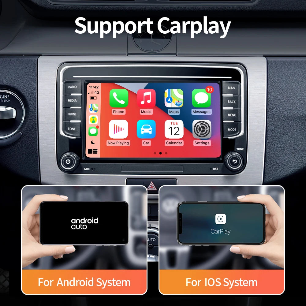 GRANDnavi 2Din Android 13 Car Radio GPS For VW / Volkswagen Skoda Octavia golf 5 6 touran passat B6 polo Jetta 2Din Radio Player