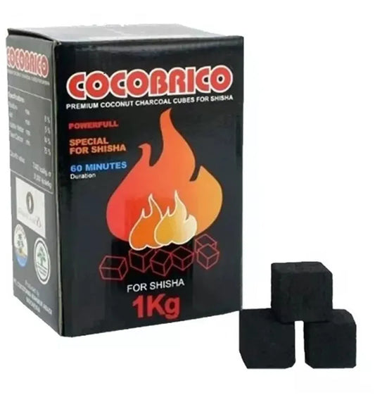 Yimi 72-Piece Coconut Shell Charcoal Cubes (25 mm) — Long-Burn, Low Ash Shisha / Hookah Coals