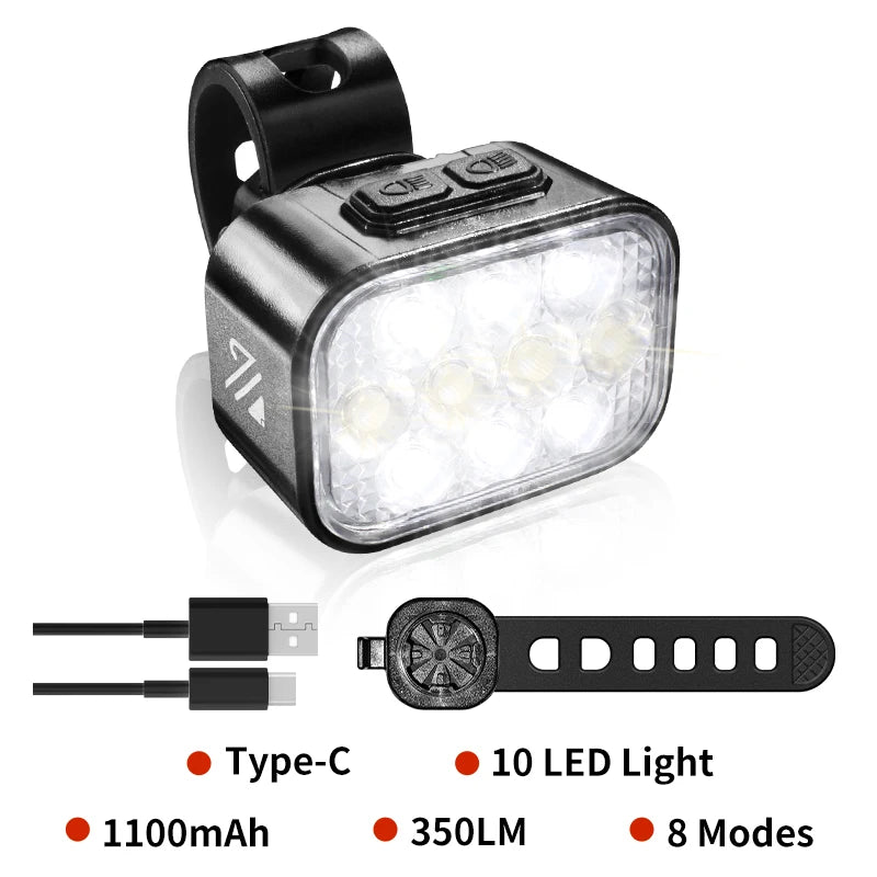BUCKLOS Bicycle Front Rear Light Set USB Charge Headlight Light Waterproof MTB Taillight LED Cycling Lantern Lamp Bike Parts