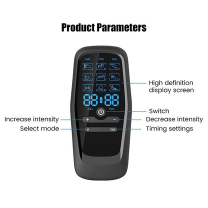 9 Modes EMS Electric Body Massager Low Frequency Pulse TENS Abdominal Electro Stimulator for Muscle Relaxation