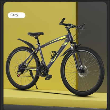Cooya 24 Inch Variable Speed Bike With Lockable Front Fork 21/27 Speed Dual Disc Brake Student Bike High Carbon Steel Frame 2025