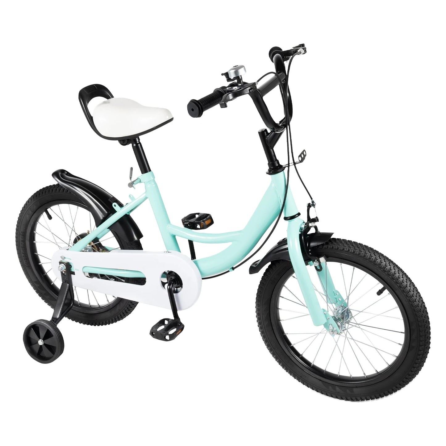 16 Inch Bike Children's Bicycle Beginner Bike Adjustable Height Outdoor Indoor Carbon Steel Kids Bike with Assist Wheel