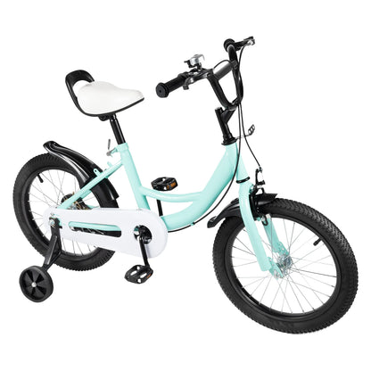 16 Inch Bike Children's Bicycle Beginner Bike Adjustable Height Outdoor Indoor Carbon Steel Kids Bike with Assist Wheel