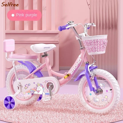 Children's Bicycle Folding Bike Girl 3-6 Years Old 7-10 Baby Foot Pedal Girl Bicycle Road Bik High-carbon Steel Materiale