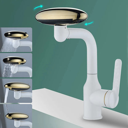 Torneira tipo cascata giratória multimodo 360° – Torneira misturadora elegante para lavatório de casa de banho
