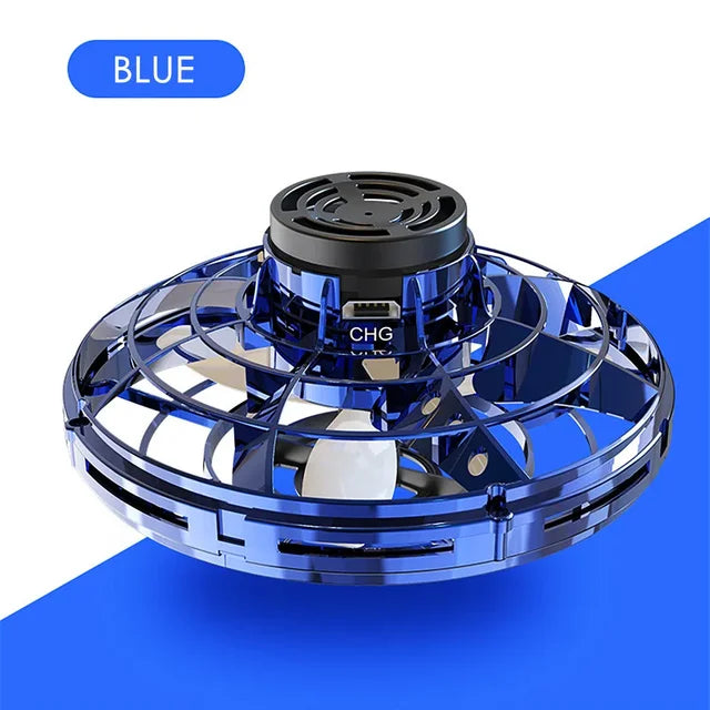Drone voador mágico UFO Spinner – Orbe voadora com iluminação LED e comando manual para crianças e adultos