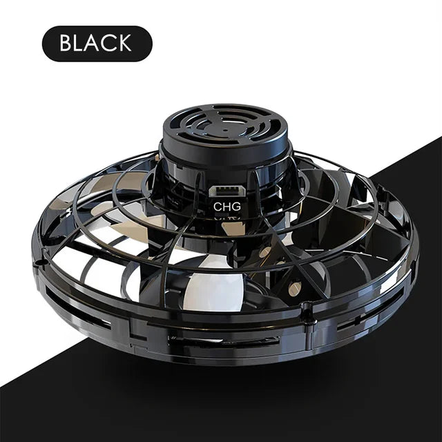 Drone voador mágico UFO Spinner – Orbe voadora com iluminação LED e comando manual para crianças e adultos